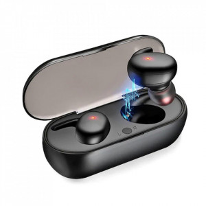 Casti audio wireless cu bluetooth, Y30 TWS Bluetooth 5.0, Negru