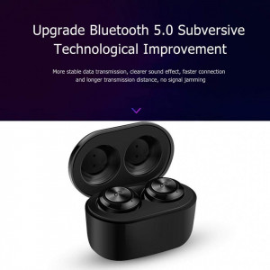 Căști Wireless A6 Bluetooth 5.0 stereo,muzica 4D impermeabile, sunet Hi-Fi, negru, CASTI-A6