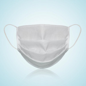 Set 5 bucati, Masca protectie pentru fata Reutilizabila, 100% bumbac, culoare alba, fabricat in Romania