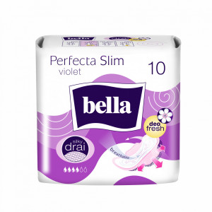 Absorbante Bella, Perfecta Slim Violet Silky Drai Deo, 10 bucati