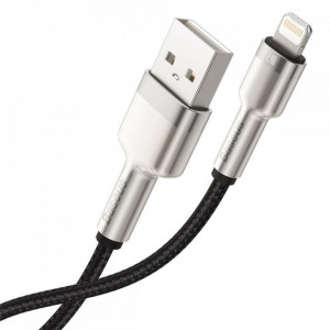 Baseus Cablu Cafule Metal - USB to Lightning - 2.4A 1 metre (CALJK-A01) Negru