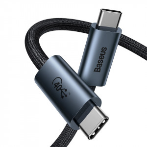 Baseus Cablu Flash Series - Tip C to Tip C - USB4 100W 1 metre (CASS010014) dark grey