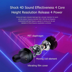 Căști Wireless A6 Bluetooth 5.0 stereo,muzica 4D impermeabile, sunet Hi-Fi, negru, CASTI-A6