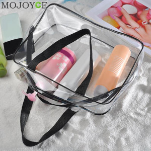 Set 3 gentute cosmetice, portfard calatorie/voiaj transparente cu fermoar