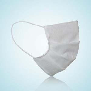 Set 5 bucati, Masca protectie pentru fata Reutilizabila, 100% bumbac, culoare alba, fabricat in Romania