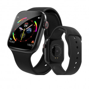Smartwatch T500, Monitorizare Cardiaca, Tensiune, Sedentarism, Bluetooth 4.2 , Negru, T500-BLACK