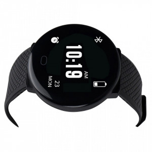 Bratara Fitness Smartband D19, Impermeabil IP65, Incarcare USB, Bluetooth 4.0, Display Touch Color OLED, Negru