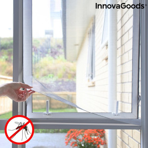 Plasă de protecție împotriva insectelor adezivă decupabilă pentru fereastră White InnovaGoods