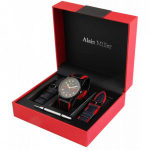 Set cadou, ceas barbatesc si curele de schimb, Alain Miller, PM2900162-0033