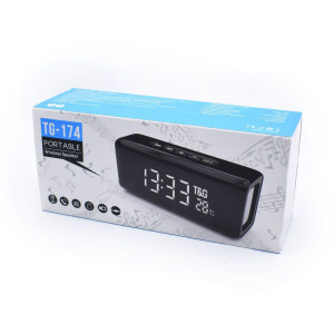 Boxa Portabila TG-174 cu Afisaj Digital,Ceas, Termometru, Radio, MP3, Bluetooth, USB, TF-Card PURPLE