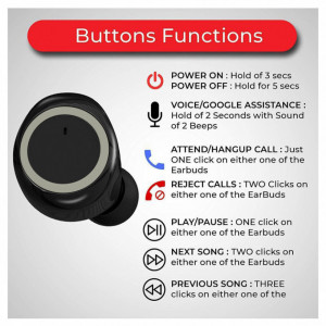 Casti bluetooth TWS-02 Wireless, Microfon, BT 5.0, Control Touch, Dock, Android iOS Windows, Negru,CASTI-TWS02