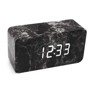 Ceas de birou LED, Multifunctional, Data, Temperatura, Decor Marmura