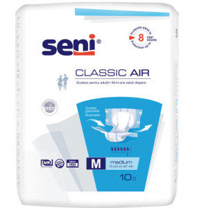 Scutece adulti Seni Classic Air, Medium, 10 buc