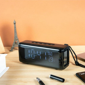 Boxa Portabila TG-174 cu Afisaj Digital,Ceas, Termometru, Radio, MP3, Bluetooth, USB, TF-Card BLACK