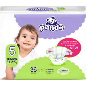 Scutece Panda Junior pentru copii de 12-25Kg, 36 bucati