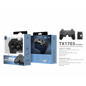 6In1 2.4G Wireless Single Player Gamepad, negru, PMTF620043