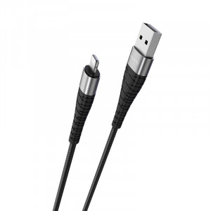 Cablu micro-usb Borofone BX32 Munificent - USB to Lightning - 5A 1 metru Negru