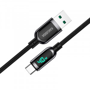 KAKU Cablu KSC-599 Kuxian - USB to Tip C - 40W 5A 1,2 metri Negru