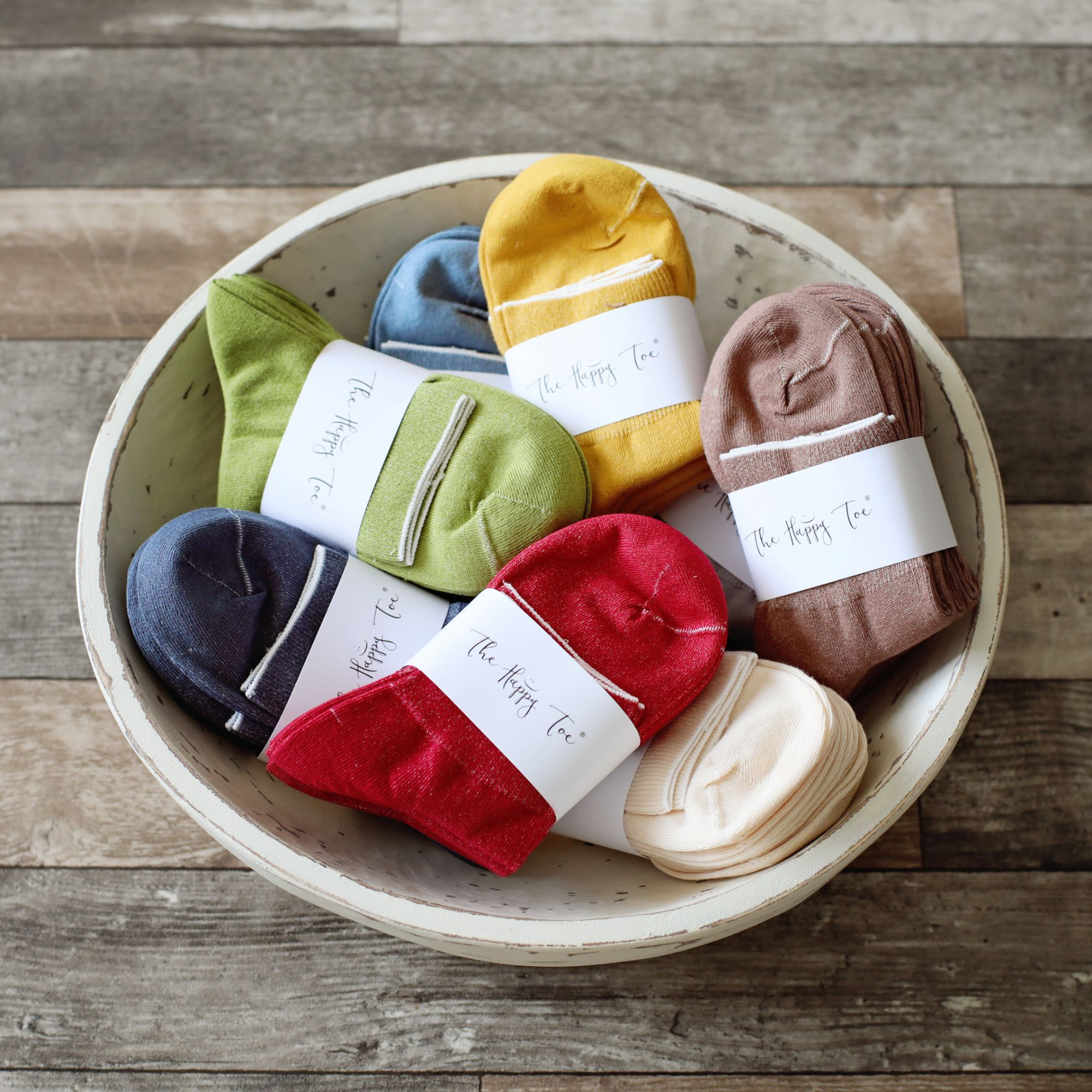 Șosete scurte fără elastic multicolor din bumbac pieptănat