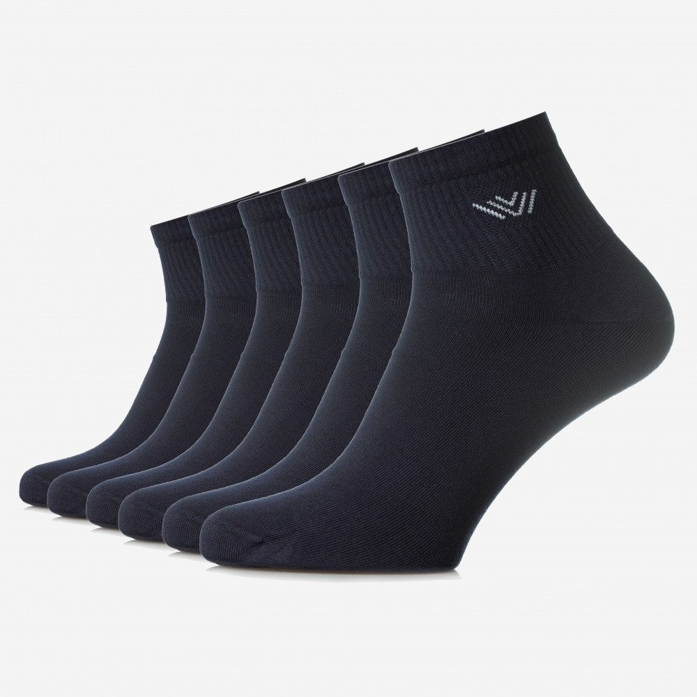 Set 6 perechi șosete sport bleumarin din bumbac pieptănat, pentru bărbați