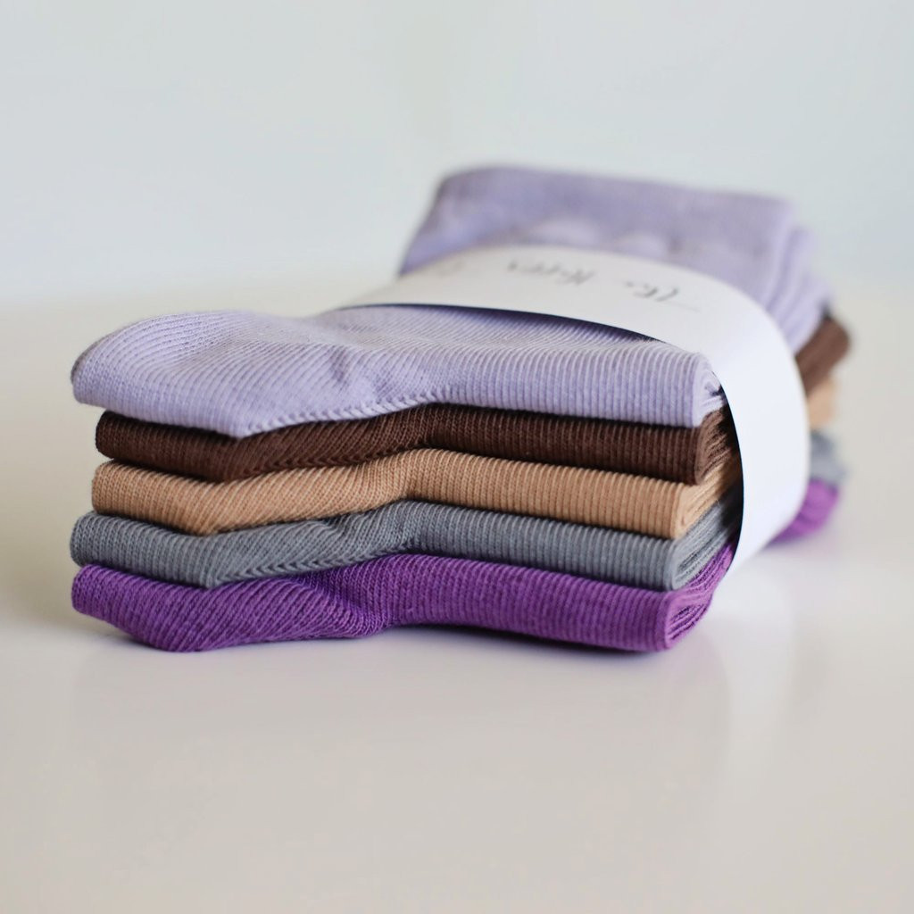 Set 5 perechi Șosete multicolor fără cusătură din bumbac pieptănat, pentru femei
