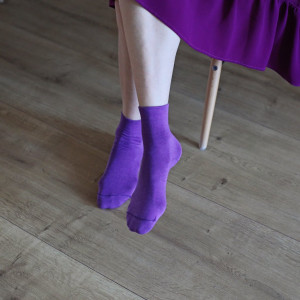 Set 5 perechi Șosete multicolor fără cusătură din bumbac pieptănat, pentru femei