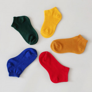 Set 5 perechi Șosete scurte multicolor 4 extra fine din bambus, pentru copii