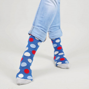 Șosete vesele cu model Huge Dots - Blue