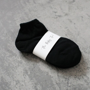 Set 5 perechi Șosete scurte subțiri negre din lână extra fină merino 92%