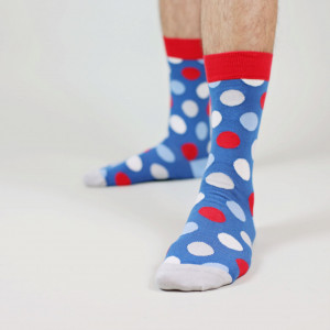 Șosete vesele cu model Huge Dots - Blue