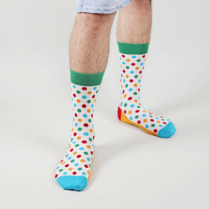 Șosete vesele cu model Rainbow Dots