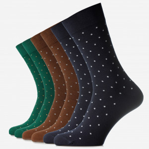 Set 6 perechi șosete cu model multicolor din bumbac pieptănat, pentru bărbați