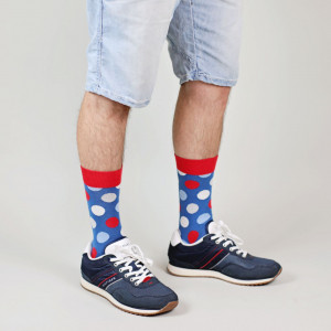 Șosete vesele cu model Huge Dots - Blue