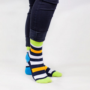 Sosete vesele cu model Just Stripes - Bright