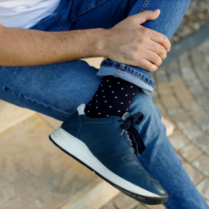 Set 6 perechi șosete cu model multicolor din bumbac pieptănat, pentru bărbați