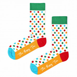 Șosete vesele cu model Rainbow Dots