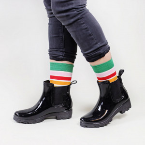 Șosete vesele cu model Rainbow Ribbons