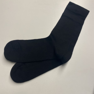 Set 4 perechi Șosete negre, flaușate pe talpă, din bumbac pieptănat