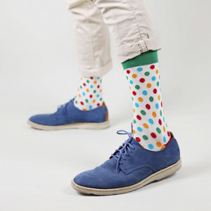 Șosete vesele cu model Rainbow Dots