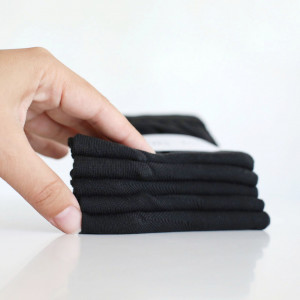 Set 5 perechi Șosete negre 100% bumbac pieptănat
