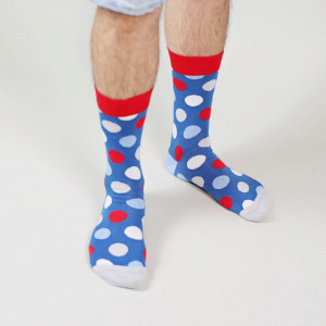 Șosete vesele cu model Huge Dots - Blue