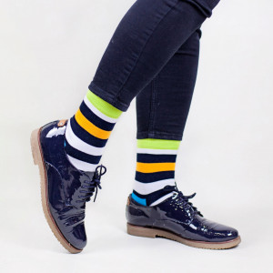 Sosete vesele cu model Just Stripes - Bright