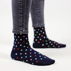 Șosete vesele cu model Small Dots - Navy