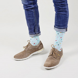 Șosete vesele cu model Small Dots - Sky Blue
