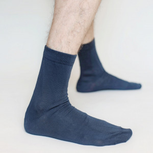 Set 5 perechi Șosete bleumarin 100% bumbac pieptănat