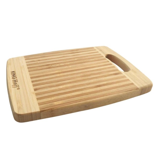 Tocator dreptunghiular din bambus KingHoff, lungime 33 cm