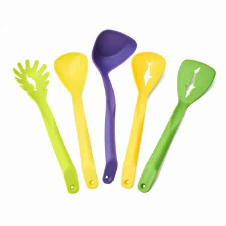 Set ustensile pentru bucatarie, 5 piese, material nylon, multicolor