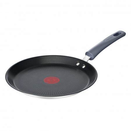 Tigaie clatite  cu interior anti-aderent Tefal Daily Cook G7313855, diametru 25 cm, exterior inox, inductie