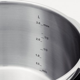 Set oala + tigaie (cratita) sub presiune Fissler VitaVit Comfort, capacitate 6 + 2.5 litri, diametru 22 cm, inductie