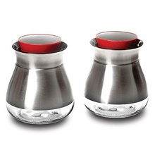 Set de recipiente Nava, 2 piese, sticla si metal